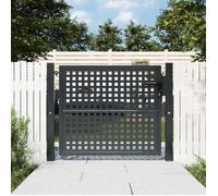vidaXL Portail de jardin acier 105 x 125 cm - Anthracite