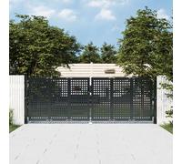 Vidaxl Portail De Jardin Anthracite 300 X 125 Cm Acier