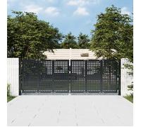vidaXL Portail de jardin Anthracite 300x100 cm Acier 154566