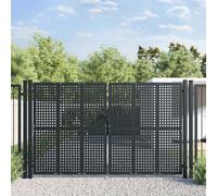 Vidaxl Portail De Jardin Anthracite 300x175 Cm Acier