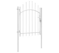 VIDAXL Portail de jardin acier - Blanc