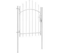 VIDAXL Portail de jardin acier - Blanc
