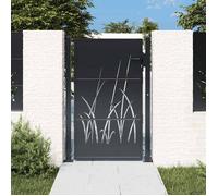vidaXL Portail de jardin Portillon barrière de sécurité verrouillable Acier Anthracite 100x150 cm