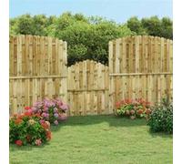 vidaXL Portail de jardin 45328 Bois de pin imprégné 100x125 cm Barrière de sécurité Marron G