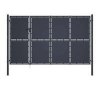 vidaXL Portail de jardin en acier 350 x 175 cm - Anthracite
