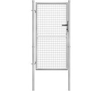 vidaXL Porte de jardin acier galvanisé - Argenté