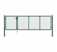 vidaXL Portillon de jardin 144305 en acier 350 x 100 cm vert