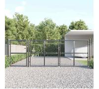 vidaXL Portal de jardin maille 400x175 cm - Anthracite