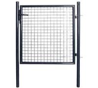 vidaXL Portail de jardin en maille Acier galvanisé 85,5 x 100 cm Gris