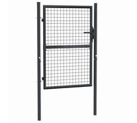 vidaXL Portail de jardin grillagé en acier galvanisé gris 100 x 125 cm