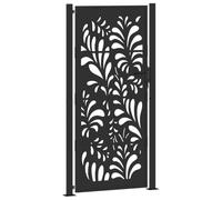 vidaXL Portail de jardin 100x200 cm Acier Noir – Conception de vagues