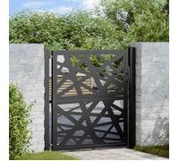 vidaXL Portail de jardin Conception de lumière Acier 100x100 cm Noir