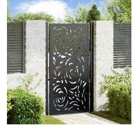 vidaXL Portail de jardin Conception de flamme 100x175 cm Acier Noir
