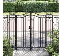 vidaXL Portail de jardin 363431 121×8×120 cm fer forgé noir