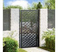 vidaXL Portail de jardin noir - Acier