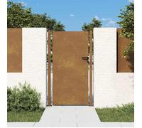vidaXL Portail de jardin – Portillon avec serrure, barrière de sécurité – Acier Corten 100x175 cm