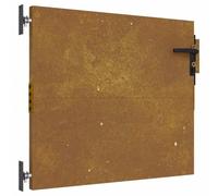 vidaXL Portail de Jardin, Portillon de Patio avec Système Verrouillable, Porte de Jardin Terrasse Extérieur, 85x75 cm Acier Corten