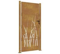 vidaXL Portail de jardin / Barrière de sécurité Anthracite 100x175 cm Acier motif herbe