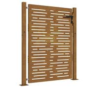 vidaXL Portail de jardin Portillon 100x125 cm Acier Corten Conception de carré