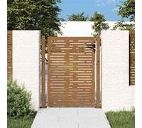 vidaXL Portail de jardin Portillon 100x125 cm Acier Corten Conception de carré