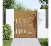 vidaXL Portail de Jardin, Portillon de Patio, Barrière de Sécurité, Porte d'Extérieure Terrasse, 105x155 cm Acier Corten 153241 Marron G
