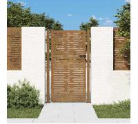 vidaXL Portail de jardin / Portillon 100x175 cm acier Corten motif carré