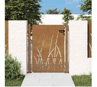 vidaXL Portail de Jardin Portillon de Patio Barrière de Sécurité Porte d'Extérieure Terrasse 105x180 cm Acier Corten 153229