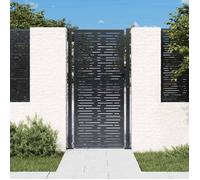 vidaXL Portail de jardin Portillon carré en acier Anthracite 100x175 cm