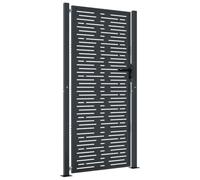 vidaXL Portail de jardin Anthracite 100x200 cm Acier Design carré