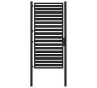 vidaXL Portail de Jardin verrouillable Noir 100x180 cm Aluminium, Portail de Jardin en métal, Portail de Jardin Avant, Portail de sécurité