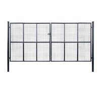 VIDAXL Portail en maille de jardin galvanisé 400x200 cm