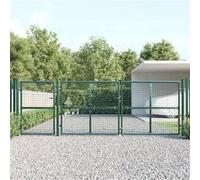 vidaXL Portail de jardin maille - 400x175 cm - Vert