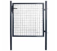 vidaXL Portail en maille gris 85,5x100 cm