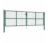 vidaXL Portail en treillis de jardin - 390x125 cm - Vert