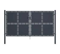 Portail de jardin - VIDAXL - Acier - 300x150 cm - Anthracite - Battant Gris G