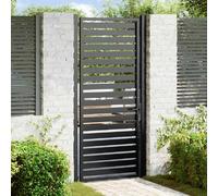 vidaXL Portail Noir 100x200 cm - Aluminium