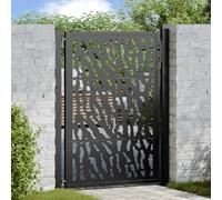vidaXL Portail noir 105x130 cm acier