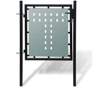vidaXL Portail simple clôture Noir 100x150 cm