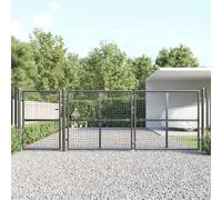 vidaXL Portal de jardin maille 400x175 cm - Anthracite