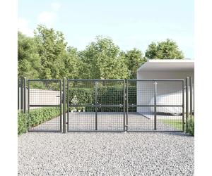 vidaXL Portal de jardin maille 400x175 cm - Anthracite