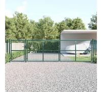 vidaXL Portal de jardin maille acier 500 x 175 cm - Vert