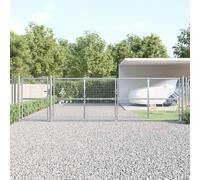 vidaXL Portal de jardin maille argenté 500x175 cm acier galvanisé
