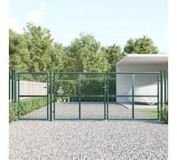 vidaXL Portal de jardin maille vert 400x175 cm acier galvanisé