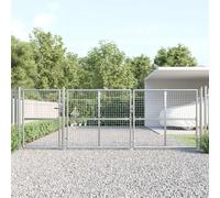 vidaXL Portal jardin maille - Argenté