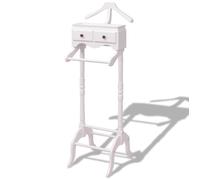 vidaXL Portant à vêtements avec armoire Bois Blanc
