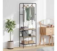 Vidaxl Portant À Vêtements Avec Étagères Chêne Sonoma 60 X 30 X 171 Cm