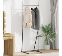vidaXL Portant à Vêtements Noir Métal Moyen Portable Moderne Léger