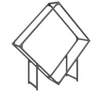 vidaXL Portant de Bois Chauffage Anthracite 100x25x100 cm, Support à bûches de cheminée, Support à bûches, Support à bûches