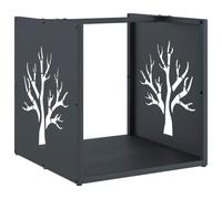 vidaXL Portant de bois chauffage anthracite 40x40x40 cm