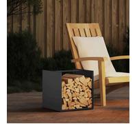 Portant de bois chauffage blanc 40x40x40 cm vidaXL
